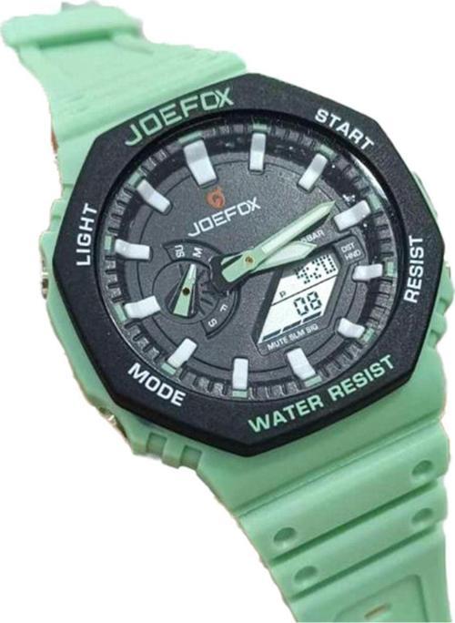 Yeşil Silikon Kayışlı Spor Saat