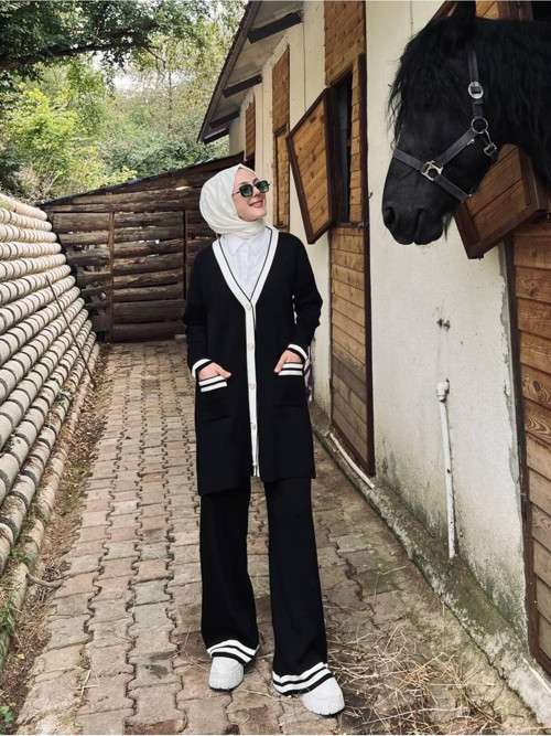 Kadın Pantlonlu Triko Takım