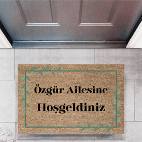 Kapı Önü Paspası Dekoratif Dijital Baskı Kişiye Özel P-2313