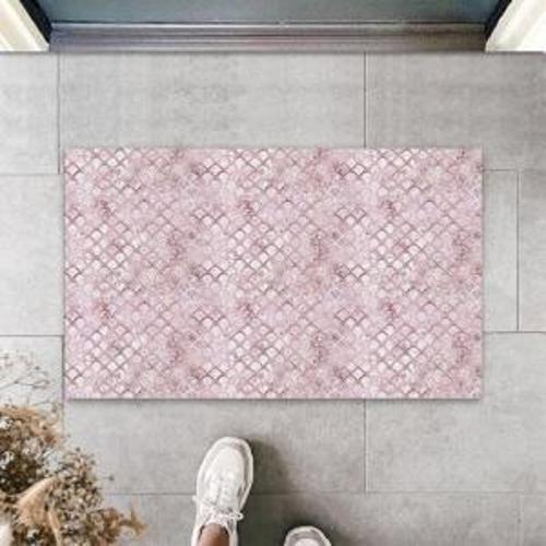 Dijital Baskı Pembe Karışık Paspas K-3085