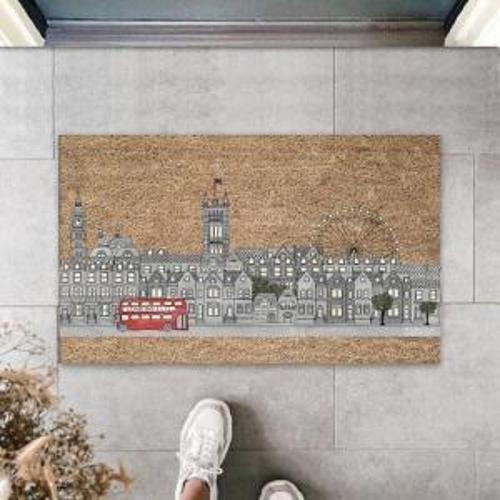 Dijital Baskı Bej London City Paspas K-3152