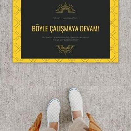 Dijital Baskı Dekoratif Not: Bence Harikasın Sarı-Siyah Kapı Önü Paspası K-1275