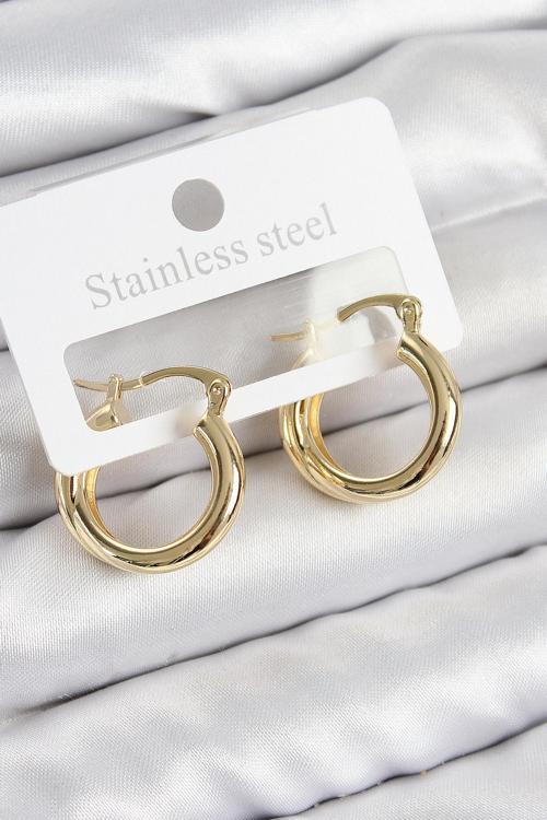 Pirinç Halka Model Gold Renk Kadın Küpe - EBJ250802W37006