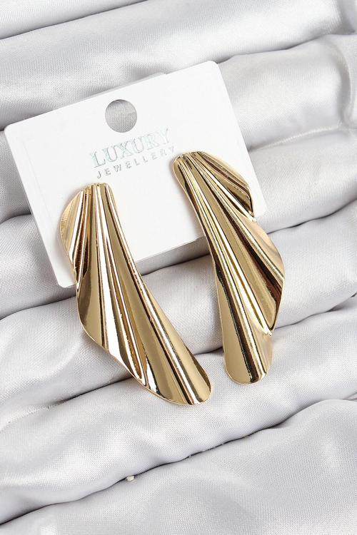 Pirinç Tül Model Gold Renk Kadın Küpe - EBJ250802W37026