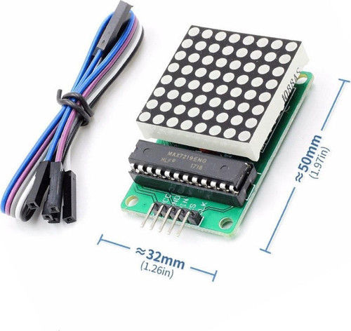 Max7219 Nokta Led Matris Modül Dot Matrix 5v Ortak Katot 8x8 64 Nokta Led Ekran Saat