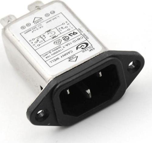 Cw1d-10a-t Ac 250v 10a C14 Erkek Soket Emı Filtreli Hat Şebeke Emc Rfı Gürültü Bastırıcı Azaltıcı