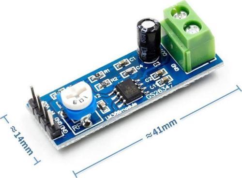 LM386 Ses Kuvvetlendirici Modül DC 5V / 12V Mono Ayarlanabilir Ses Yükseltici Mikrofon Amfi