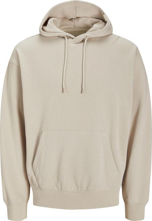 Jack Jones Jjecharge Sweat Hood Noos Erkek Bej Sweatshirt 12257852-06
