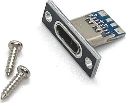 USB 3.1 Type C Panel Montaj Dişi Soket 4 Pin Smd Lehimlenebilir Padler Konnektör Telefon Şarj Board