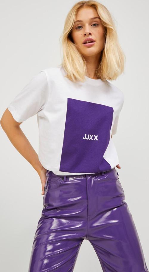 Jxsmılla Rlx Oneck Ss Tee Jrs Kadin Beyaz Tshirt 12258415-01