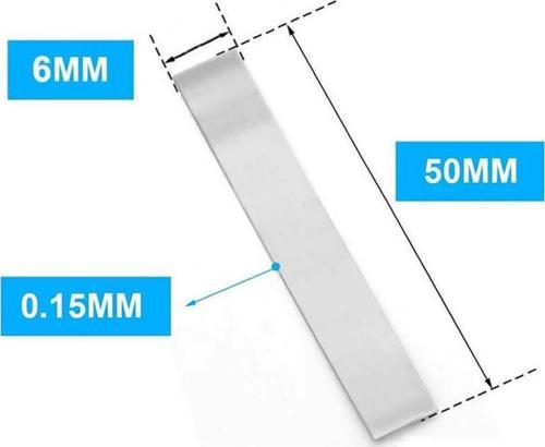 Nikel Tel 6mm X 50 Mm Lehimlenebilir Pil Bağlantı Teli 18650 Lio
