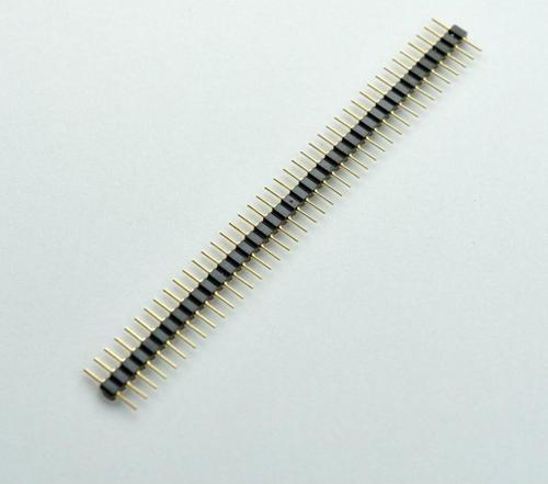 1x40 Pin Precision Erkek Header Tek Sıra 2.54mm 180 Derece Altın Kaplama Yuvarlak Kırılabilir
