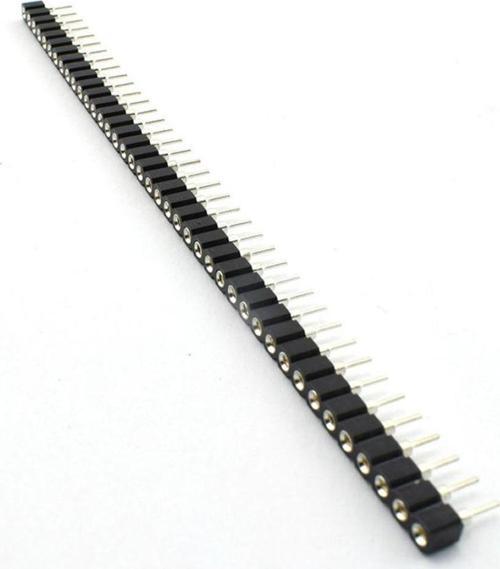 1x40 Pin Precision Dişi Header Tek Sıra 2.54mm 180 Derece Yuvarlak Kırılabilir Bölünebilir
