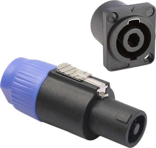 Nl4fc Dişi Erkek Kablo Konnektör Çifti Ac 250v 30a 4 Pin Hoparlör Ses Speakon