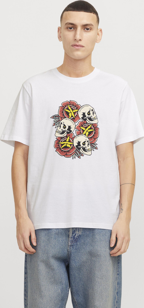 Joranatomy Skull Tee Ss Crew Neck Ln Erkek Beyaz Tshirt 12272966-01