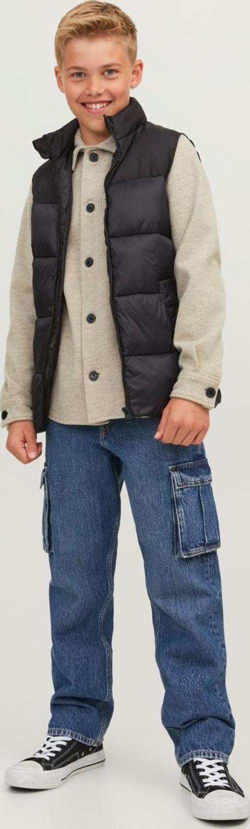Jack Jones Toby Bodywarmer Collar Sn Jnr Çocuk Siyah Yelek 12236914-02