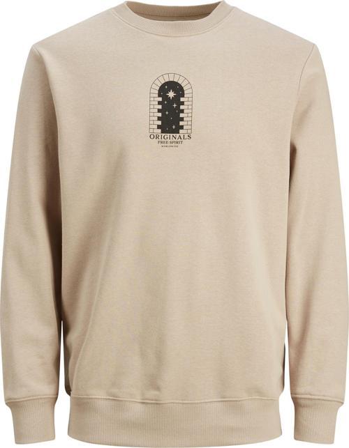 Jack Jones Destıny Sweat Crew Neck Tg Erkek Bej Sweatshirt 12243615-06