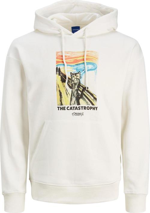 Jack Jones Opus Sweat Hood Tg Erkek Beyaz Sweatshirt 12243619-01