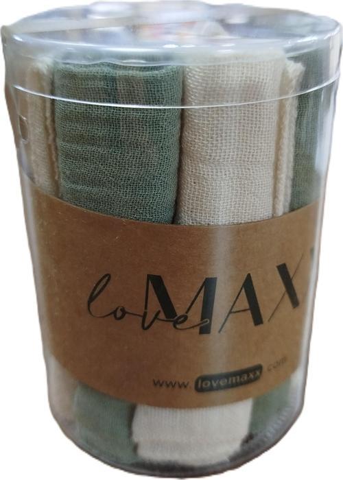 LOVEMAXX 10LU MÜSLİN MENDİL KUTU Yeşil