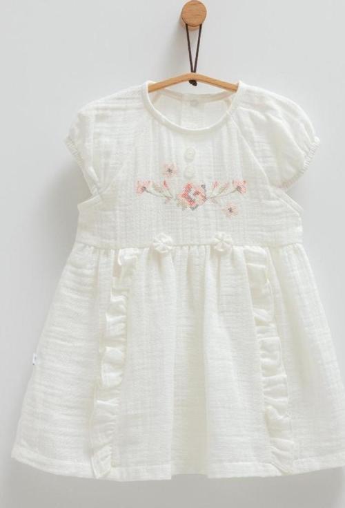 LITTLE GIRL ELBİSE Ekru