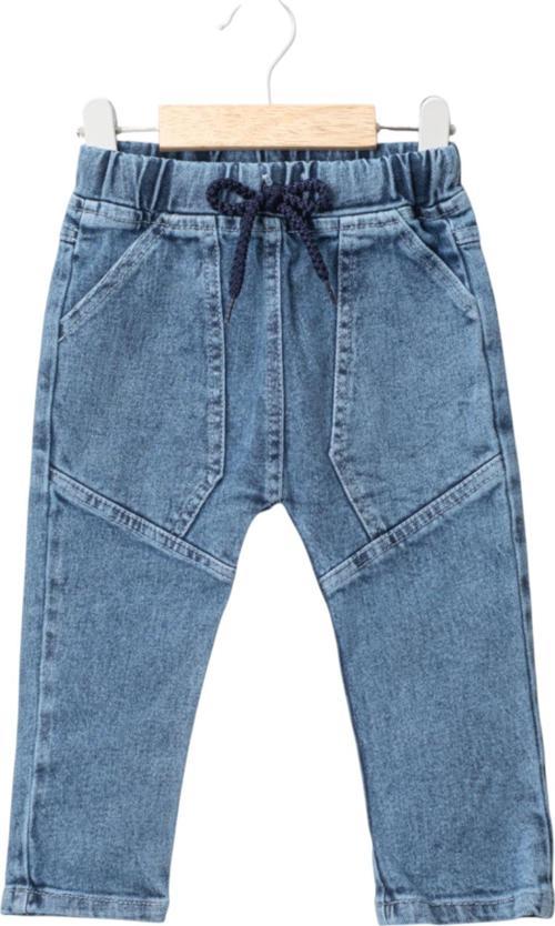 BEL LASTİKLİ LİKRALI KOT PANTOLON Mavi