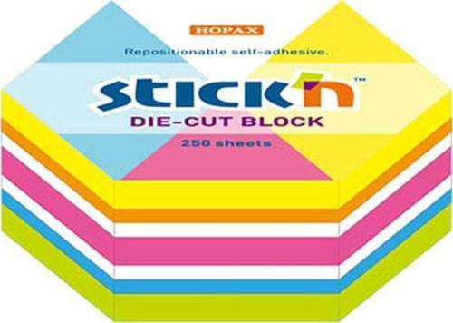 Stickn 61X67 Neon Altıgen Yaprakşkn Notblok 250Y