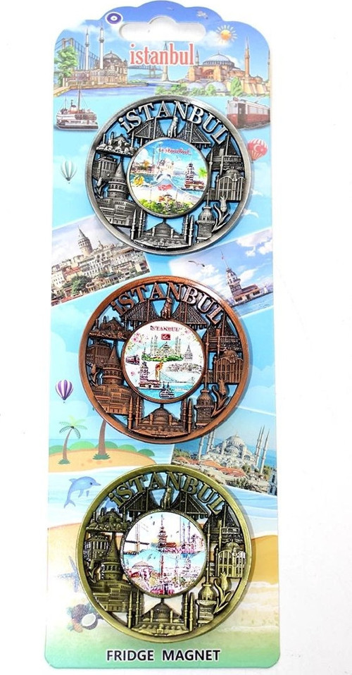 İstanbul Temalı Metal Magnet 3'lü Set Alk2890