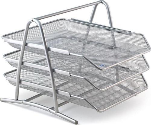 Mas Perfore 3lü Evrak Rafı Seti Silver 523