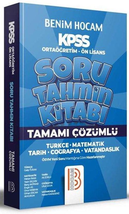 2022 KPSS Ortaöğretim - Ön Lisans Tamamı Çözümlü Soru Tahmin Kitabı