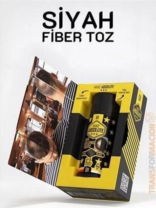 TransForMacion Saç Dolgunlaştırıcı Fiber Topik Toz SİYAH 50 Gram