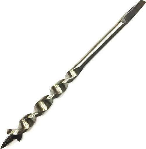 Fenerli Ahşap Burgu El / Matkap Ucu - Dört Köşe 12 mm