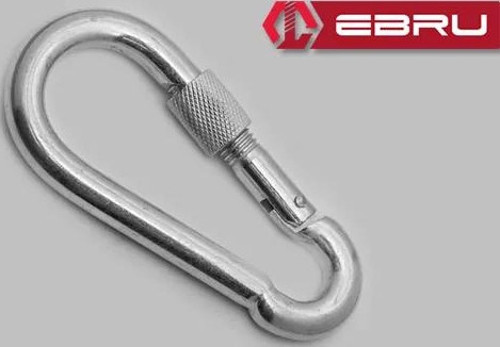 Ebru Vidalı Karabina, Kanca, Çengel 12mm - 1 Adet