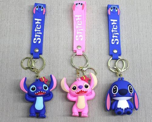 Büro Ev Ofis Hediyesi için Silikon Stitch Angel Anahtarlık