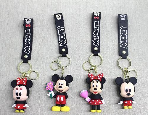 Büro Ev Ofis Hediyesi için Silikon Mickey Minnie Silikon Anahtarlık