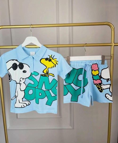 Monsterçocuk ~ Erkek Çocuk Snopy Polo Yaka Alt Üst Takım