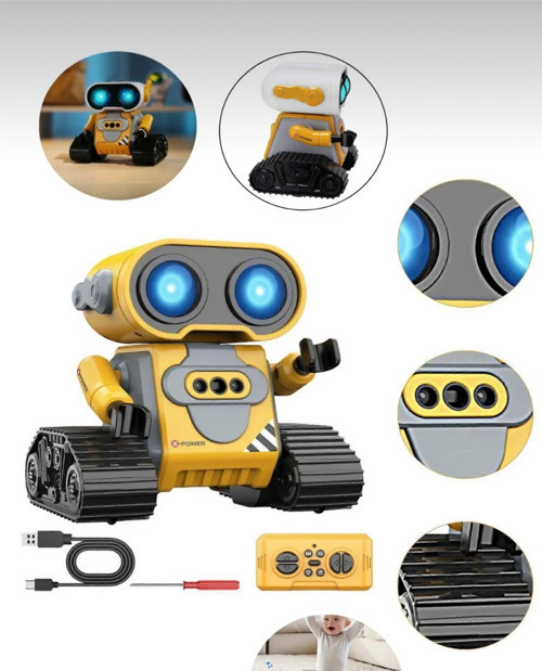 Uzaktan Kumandalı El Sensörlü Akıllı E Robot, Şarjlı, Işıklı, Sesli Full Fonksiyon Robot