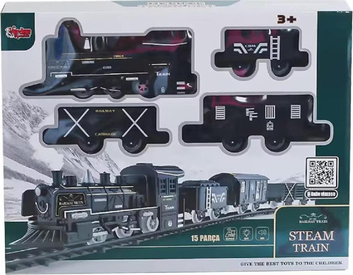 Toysclub Vardem Ff-1603C-4C Isıklı Ve Seslı Buharlı Tren Set