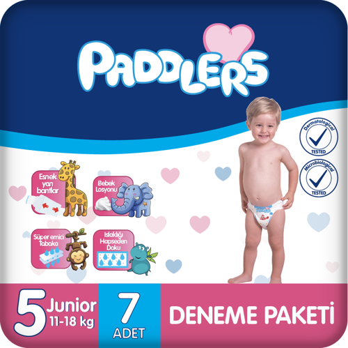 Bebek Bezi 5 Numara Junior 7 Adet (11-18 Kg) Deneme Paketi