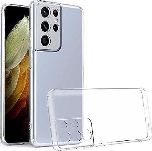 Samsung Galaxy S21 Ultra Uyumlu Kamera Korumalı Darbe Önleyici Ultra Slim TPU Şeffaf Silikon Kılıf