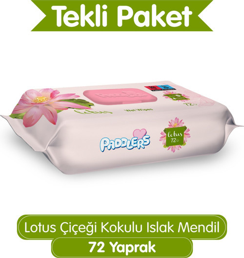 Lotus Çiçeği Kokulu Islak Mendil 72 Yaprak