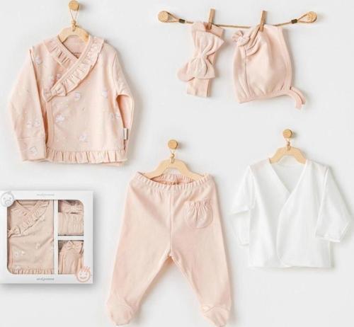 Nessiworld   AC24110 Cute Bunnies Be Sking 5 Parça Hastane Çıkışı Pink