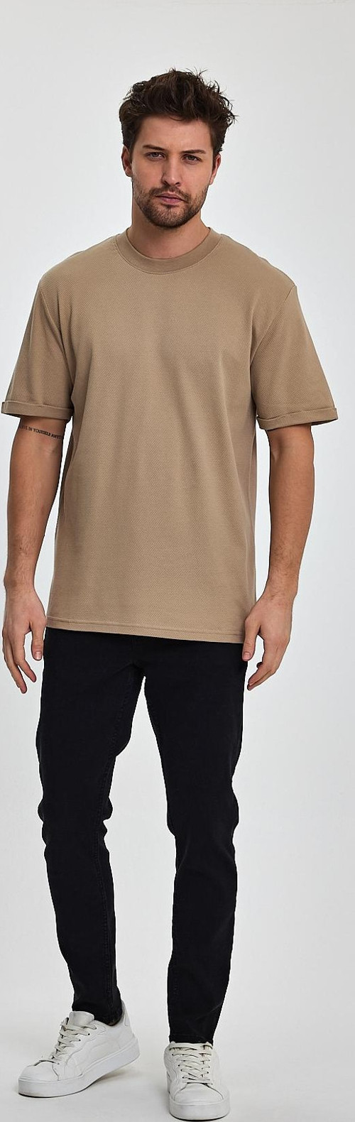 Erkek 30-1 Petek Süprem Bisiklet Yaka T-shirt RD24YE002726