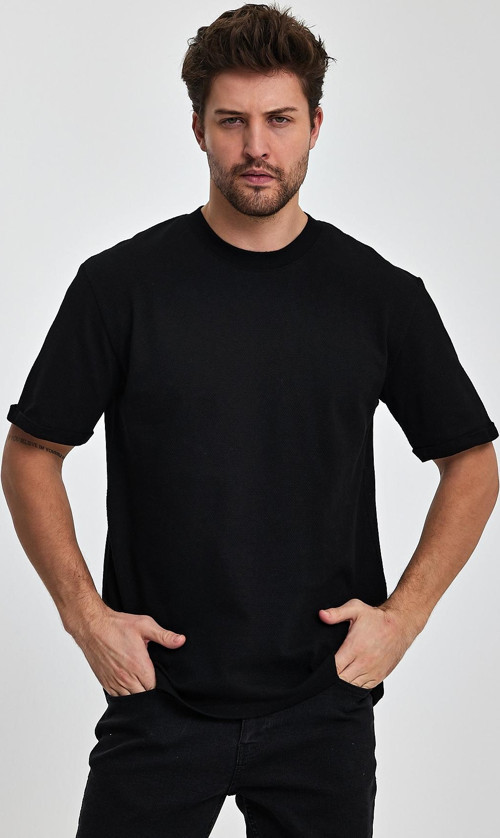 Erkek 30-1 Petek Süprem Bisiklet Yaka T-shirt RD24YE002726