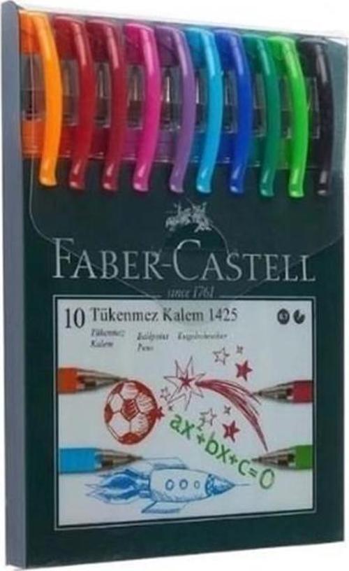Faber Castell 1425 Renkli Tükenmez Kalem Seti 10Lu - 2 paket