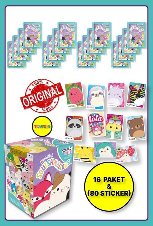 Panini Squishmallows Sticker Çıkartma - 16 Paket ( 80 Adet Sticker )