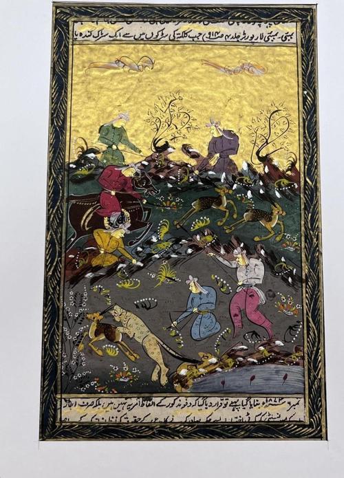 Atlıların Sessiz Anlaşması Adlı El Yapımı Minyatür Resim 27,5x17,5 cm