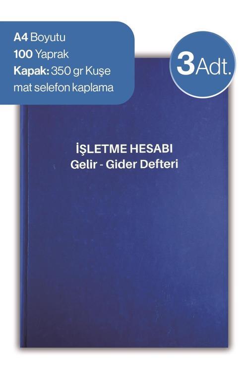 Düvenci İşletme Hesabı Gelir - Gider Defteri 3 adet