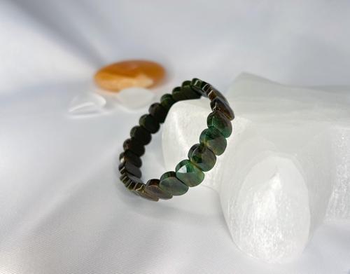 ZÜMRÜT DOĞALTAŞ ROLEX KESİM BİLEKLİK 