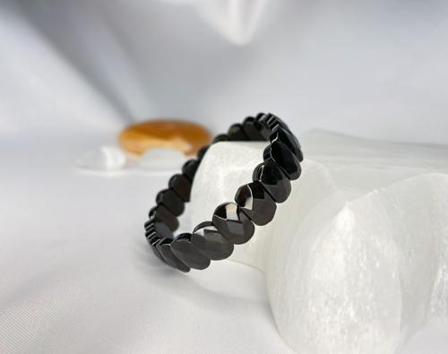 OBSİDİYEN DOĞALTAŞ ROLEX KESİM BİLEKLİK 