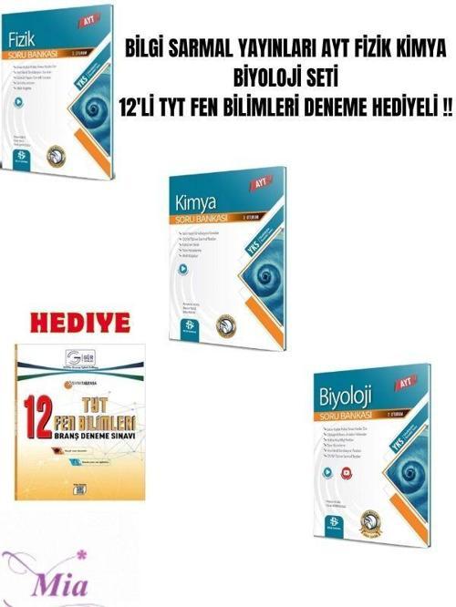 BİLGİ SARMAL AYT FİZİK KİMYA BİYOLOJİ SORU BANKASI  SET
